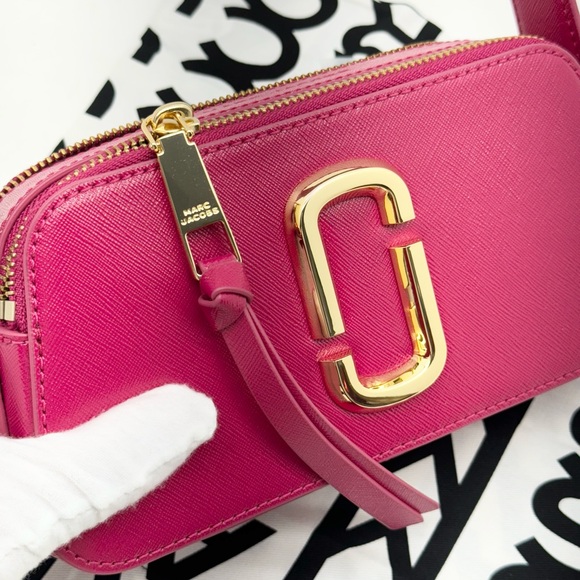 Marc Jacobs New With Tags Snapshot/Slingshot Lipstick Pink Leather Handb… - Picture 12 of 13
